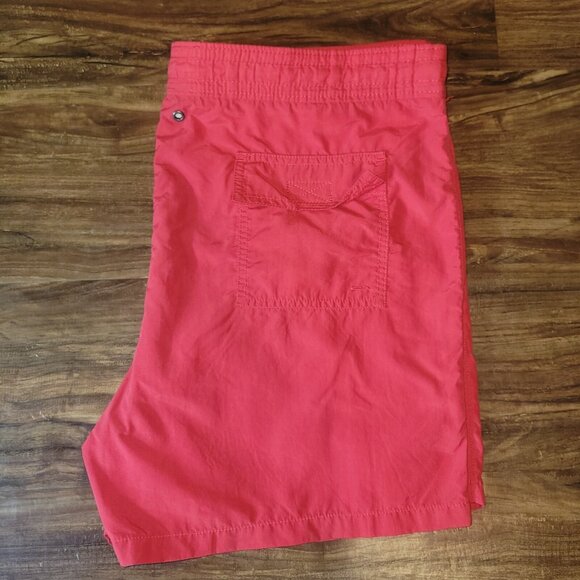 Polo Ralph Lauren Swim Shorts Mens Large Mesh Lined Red Polyester Pockets FLAW - Picture 13 of 16
